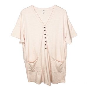 Free People Oversized Henley Tee